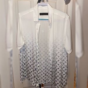 100% Authentic Louis Vuitton ombré monogram shirt